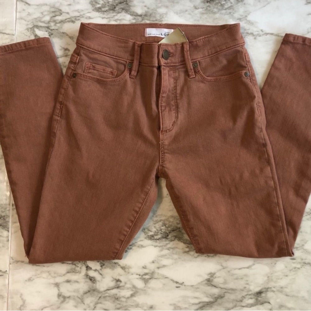 LOFT Women's Burnt Orange Skinny Jeans